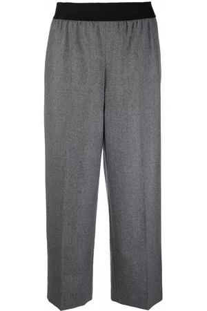Stella McCartney Cropped flannel trousers - Grey