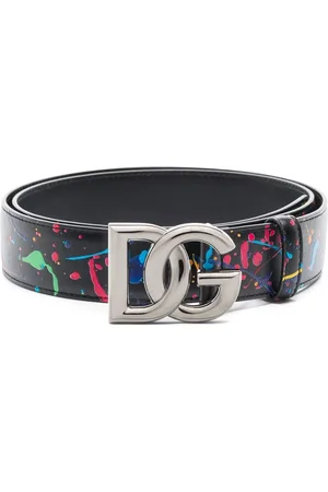 Dolce & Gabbana Paint-splatter DG belt