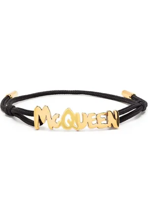 Alexander McQueen Logo lettering adjustable bracelet