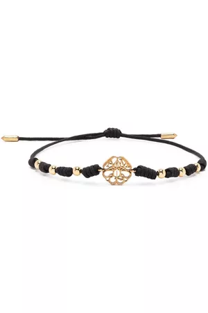 Alexander McQueen Women Charm Bracelets - Logo charm adjustable bracelet - Black