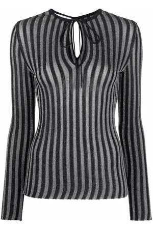 Stella McCartney Pleated knitted top - Grey