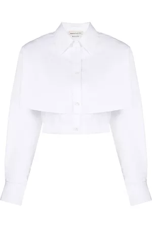 Alexander McQueen Women Shirts - Layered cropped shirt - White