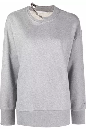 Stella McCartney Falabella chain-embellished sweatshirt - Grey