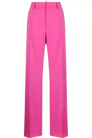 Dsquared2 Women Wide Leg Pants - High-waisted wide-leg trousers - Pink