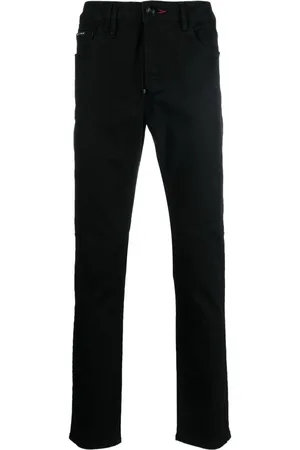 Philipp Plein Logo-patch detail slim-cut jeans