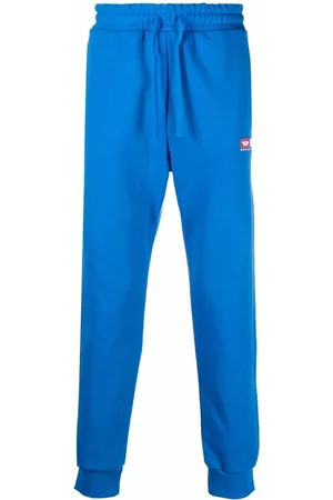 Diesel Men Sweatpants - Embroidered-logo tapered joggers - Blue