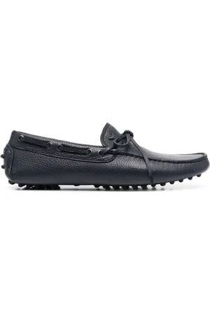 Emporio Armani Bow-detail leather loafers
