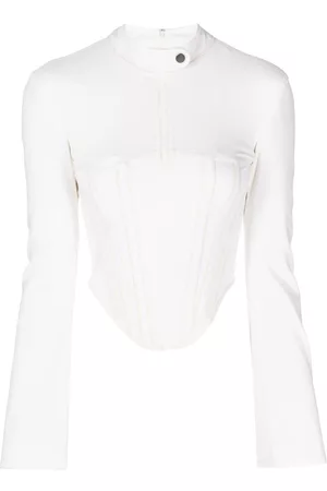 DION LEE Off shoulder corset jacket - White