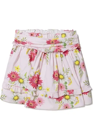 PATACHOU Floral-print cotton mini skirt