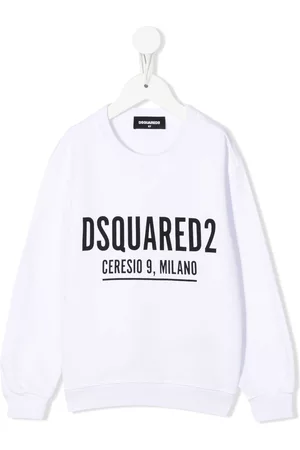 Dsquared2 Boys Hoodies - Logo-print cotton sweatshirt - White
