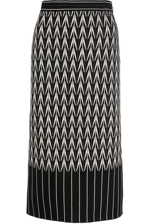 Alexander McQueen High-waisted patterned skirt - Black