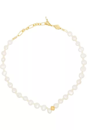 Anni Lu Women Anklets - Stellar pearl-beaded anklet - Gold