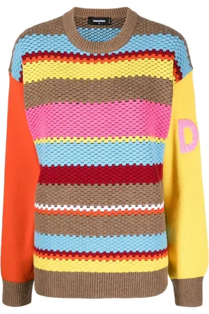 Dsquared2 Chunky-knit striped jumper