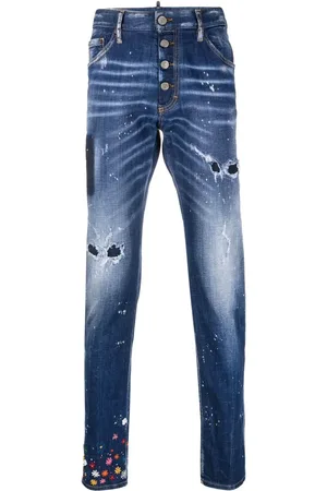 Dsquared2 Ditsy ripped slim-fit jeans