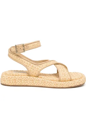 Gia Borghini Raffia ankle-strap sandals