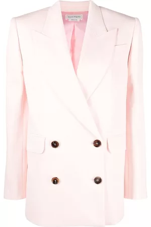 Alexander McQueen Double-breasted boxy blazer - Pink
