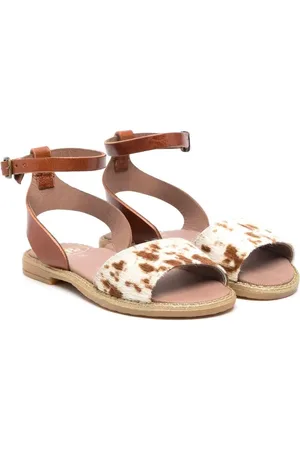 PèPè Cow-print open-toe sandals