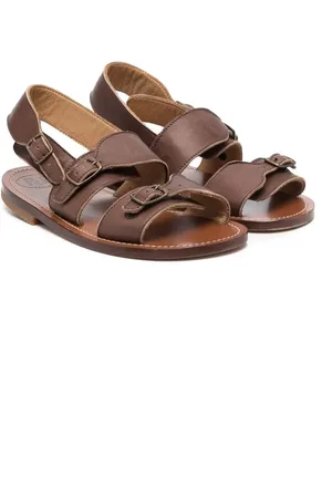PèPè Buckle-detail leather sandals