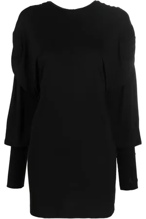 The Attico Gathered-sleeve detail dress