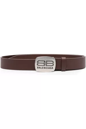 Balenciaga Men Belts - Logo-buckle belt - Brown