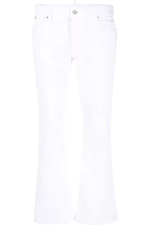 Dsquared2 Women Wide Leg Pants - Bootcut cropped trousers - White