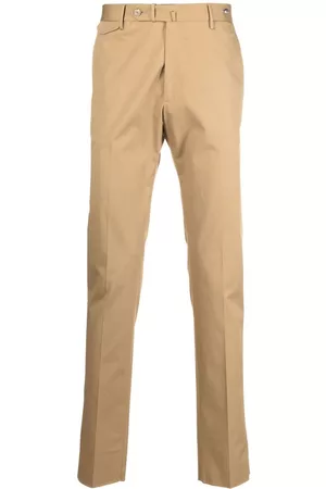 TAGLIATORE Slim-cut cotton trousers - Neutrals
