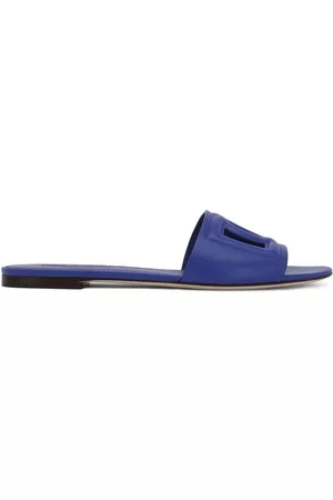 Dolce & Gabbana Women Sandals - DG logo slides - Blue