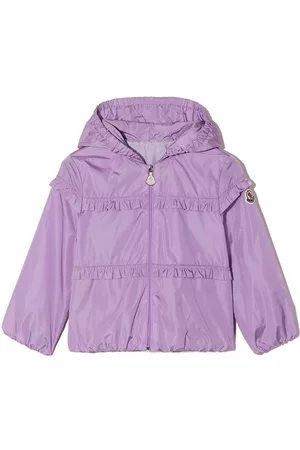 Moncler Jackets - Ruffle-trim hooded jacket - Purple
