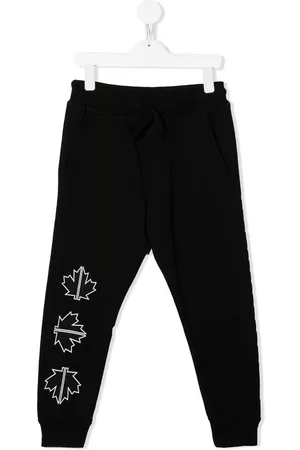 Dsquared2 Sweatpants - Logo-print cotton track pants - Black