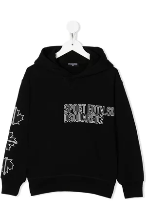 Dsquared2 Logo-print fleece hoodie - Black