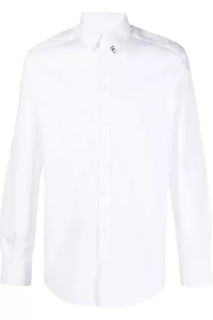 Dolce & Gabbana Men Shirts - DG-plaque shirt - White