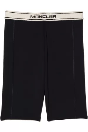 Moncler Girls Shorts - Logo-waistband shorts - Black