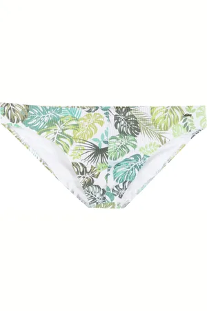 AMIR SLAMA Leaf print swim briefs