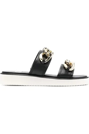 Michael Kors Scarlett 30mm chain-link leather slides