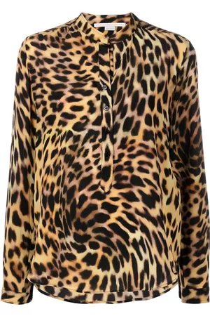 Stella McCartney Women Shirts - Cheetah print silk shirt - Black