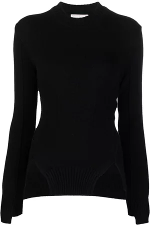 Alexander McQueen Women Long sleeved Shirts - Long-sleeve knitted top - Black