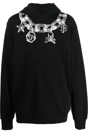 Philipp Plein Chain print cotton hoodie