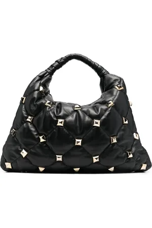 Luxury handbag - Philipp Plein navy blue quilted leather handbag