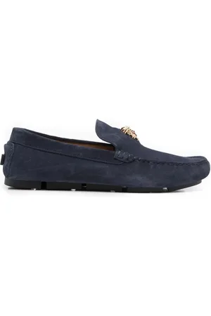 VERSACE La Medusa suede loafers