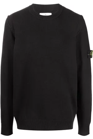 Stone Island Compass-patch knitted jumper - Black