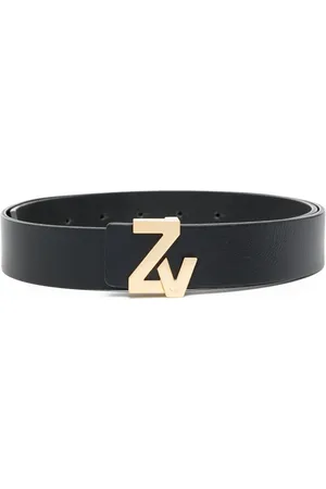 Zadig & Voltaire Logo-plaque leather belt