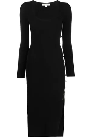 Michael Kors Women Long Sleeve Bodycon Dresses - Long-sleeve bodycon midi dress - Black