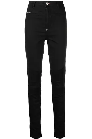 Philipp Plein High-waisted biker jeans
