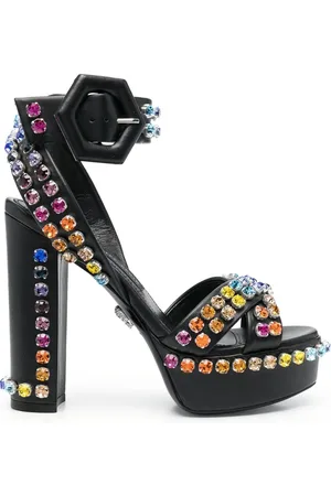 Philipp Plein 135mm crystal-embellished platform sandals