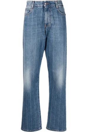 Stella McCartney Rhinestone-embellished straight-leg jeans