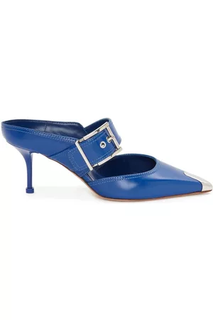 Alexander McQueen Women Mules - Pointed-toe 65mm mules - Blue
