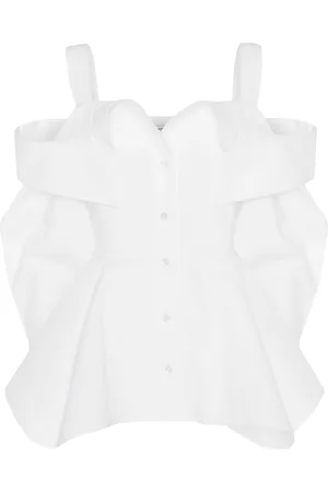 Alexander McQueen Deconstructed peplum-hem shirt - White