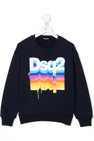 Dsquared2 Logo-print cotton hoodie - Blue