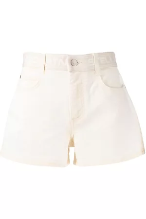 Stella McCartney Women Shorts - Logo-waistband mini shorts - Neutrals