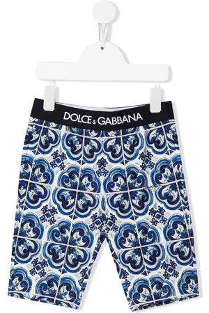 Dolce & Gabbana Majolica-print cycling shorts - Blue